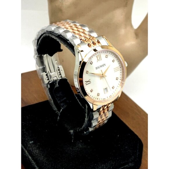 Balmain Women's Watch B43183182 Swiss Quartz Diamond Mother of Pearl Dial 34mm - Picture 2 of 13